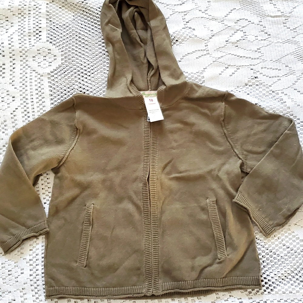 Bonpoint 🍒 lightweight cotton zip hoodie